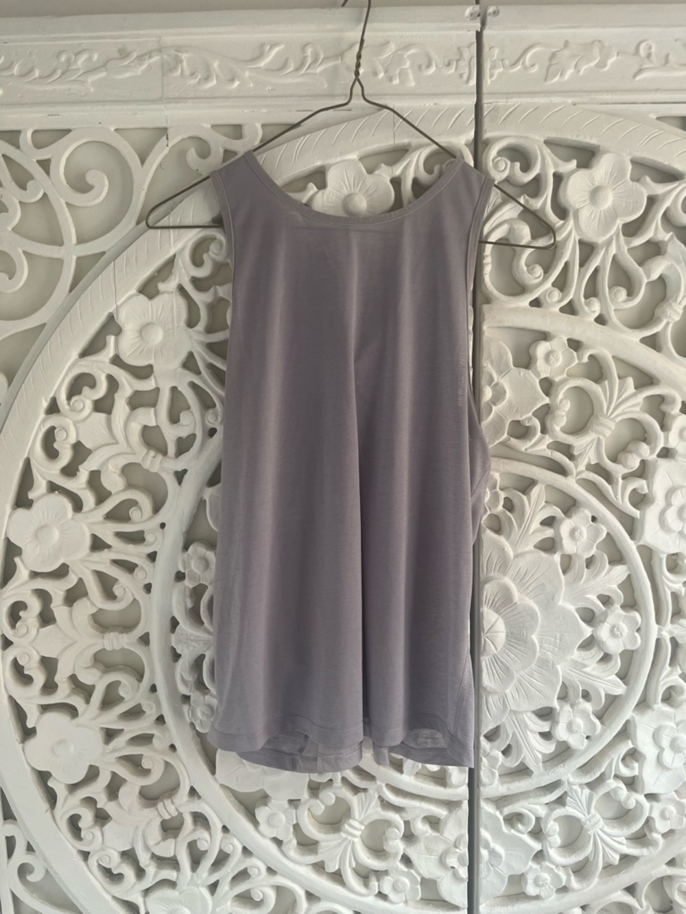 Lululemon Open Back Tank Top Size 6 Grey | Lightweight Workout Yoga Top